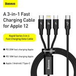 Baseus Rapid Series 3-in-1 Fast Charging Data Cable