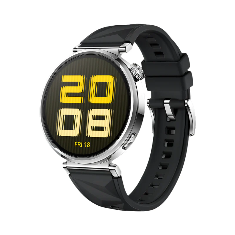 Huawei Watch GT 5 41mm Black smartwatch with black strap and digital watch face