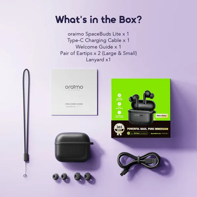 Oraimo SpaceBuds Lite Sound360 Anti-Lost True Wireless Earbuds – OTW-324