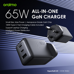 Oraimo HyperGaN 65 65W GaN Wall Charger Kit with 100W CC Cable – OCW-7652E-116CC