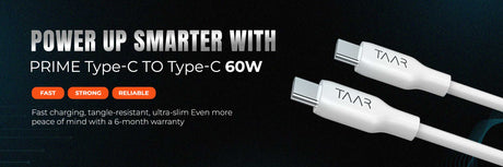 Taar Prime USB-C to USB-C Cable (60W)