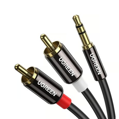 Ugreen 10590 Aux Audio 3.5mm to Rca Cable HiFi Sound – 3 Meter