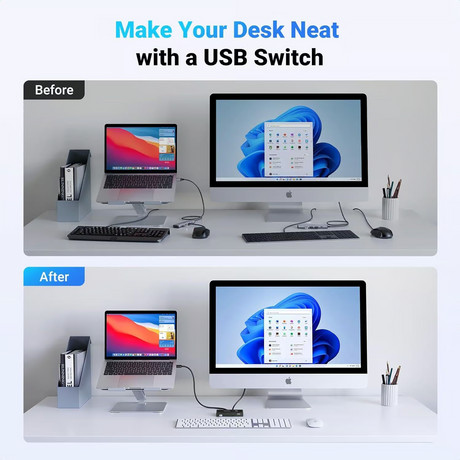 Ugreen 2 In 4 Output Usb 2.0 Sharing Switch Box – 30767