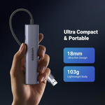 Ugreen 60554 Usb 3.0 To Ethernet Adapter 5 In 1 Multiport Hub