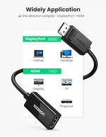 Ugreen DisplayPort Male to Hdmi Female 4K 60Hz – 70694