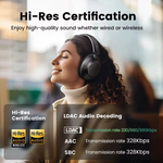 UGREEN HiTune Max5 Hybrid Active Noise Cancelling Headphones with Upto 90 Hours Playtime – HP202