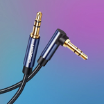 UGREEN 3.5mm Male to 3.5mm Male Cable Gold Plated Metal Case – Blue
