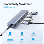 UGREEN 4-PORT USB-C TO USB 3.0 HUB WITH USB-C POWER SUPPLY-70336