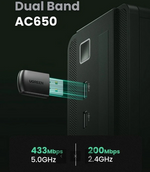 UGREEN AC650 Dual Band USB WiFi Dongle Mini Wireless – 20204