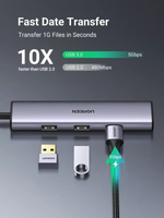 UGREEN Aluminum 4 in 1 USB C to USB 3.0 Hub – 20841