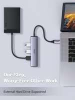 UGREEN Aluminum 4 in 1 USB C to USB 3.0 Hub – 20841
