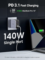 UGREEN Nexode 140W USB-C GaN Charger-3 Ports Wall Charger – 90548