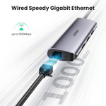 UGREEN USB-C To 3 x USB 3.0+RJ45+Micro USB Multifunctional Converter-60718