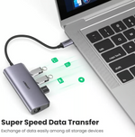 UGREEN USB-C To 3 x USB 3.0+RJ45+Micro USB Multifunctional Converter-60718