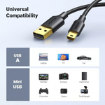 UGREEN USB 2.0 Male to Mini 5-Pin Male Cable 2m – 30472