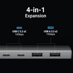UGREEN USB C Hub Gen2 10Gbps 4 Ports USB 3.2 HUB with 2 USB-C 3.2 and 2 USB-A 3.2 – 30758