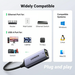 UGREEN USB to RJ45 Ethernet Adapter Aluminum Case – 50922