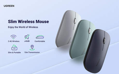 UGREEN Wireless Silent Mouse 2.4G with USB Receiver