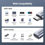 Ugreen 10387 Usb C Male To Female Gen2 Extension Cable – 1M