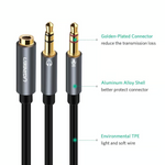Ugreen 3.5mm F/M To 2 Male Audio Cable – 20899