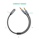 Ugreen 3.5mm F/M To 2 Male Audio Cable – 20899