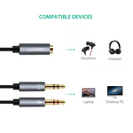 Ugreen 3.5mm F/M To 2 Male Audio Cable – 20899