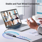 Ugreen 60600 Usb C To 3 Port Usb 3.0 Hub with Gigabit Ethernet