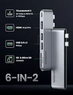 Ugreen 6 in 2 USB C Hub for MacBook Pro – 80856