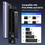 Ugreen 90408 M.2 NVME and SATA SSD Enclosure 10Gbps