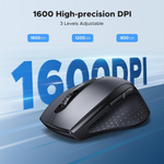 Ugreen Ergonomic Contoured-Shape Design Wireless Mouse Bluetooth 5.0 & USB 2.4G
