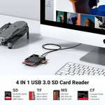 Ugreen SD Card Reader USB 3.0 Card Hub Adapter 5Gbps Read 4 Cards Simultaneously – 30333
