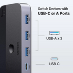 Ugreen Usb 3.0 4-Port Switch With 2 Pack Usb Male Cable – 15705