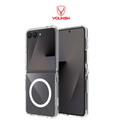 YOUKSH Samsung Galaxy Z Flip 8 Transparent MagSafe Case