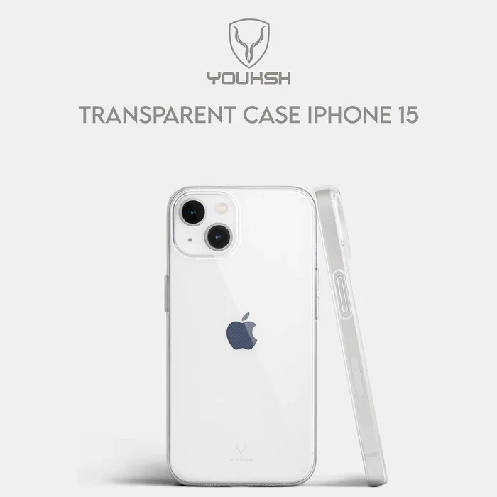 YOUKSH iPhone 15 Shockproof Clear Case