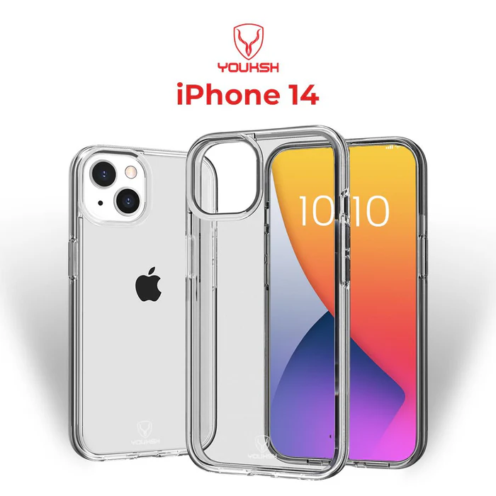 Youksh Apple iPhone 14 Transparent Shock Proof Case