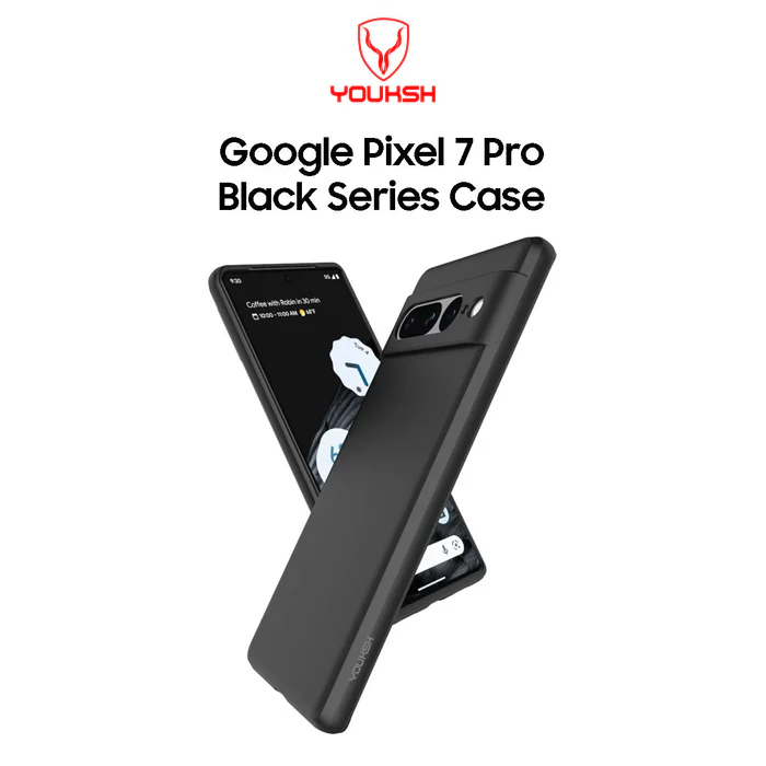 Youksh Google Pixel 7 Pro Black Silicone Case