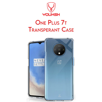 Youksh OnePlus 7T Transparent Silicone Back Cover