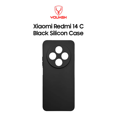 Youksh Redmi 14C Black Silicone Case