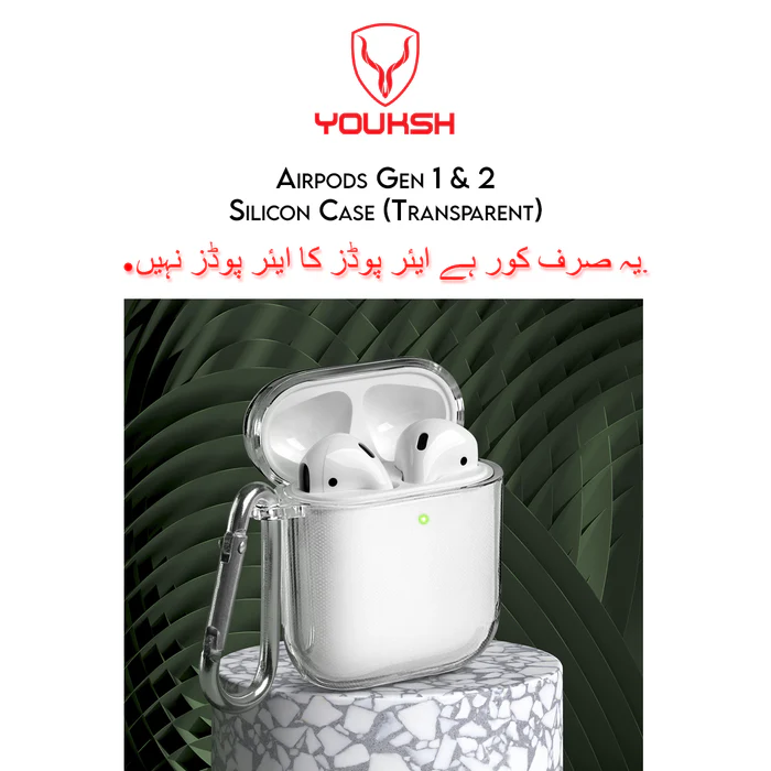Youksh Transparent Silicone Case for AirPods 1 & 2