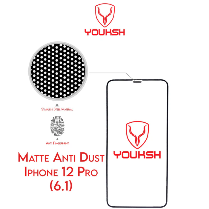 Youksh iPhone 12 Pro Matte Glass Screen Protector
