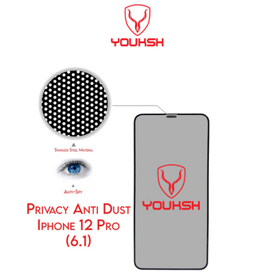 Youksh iPhone 12 Pro Privacy Anti-Dust Glass Protector
