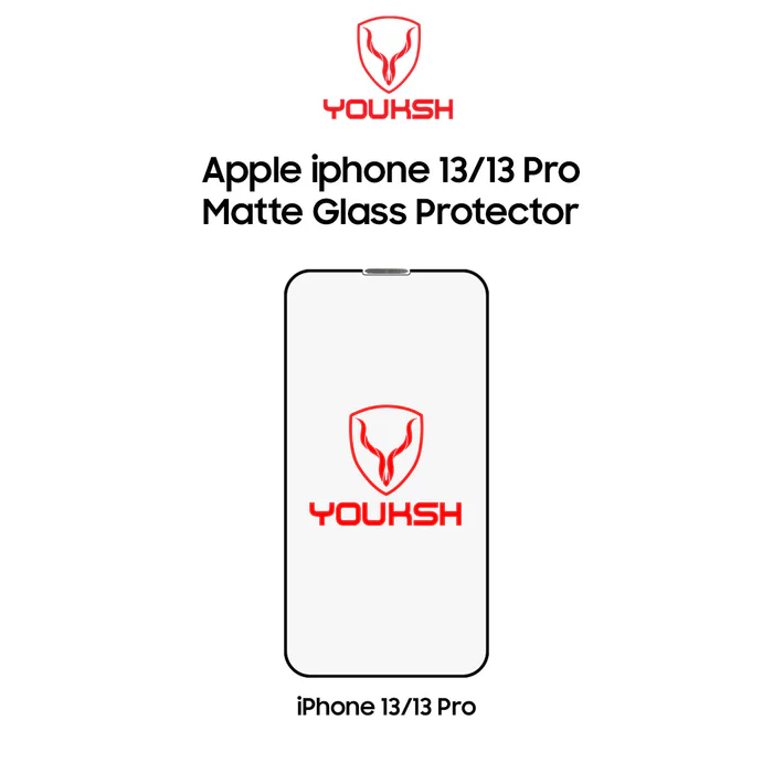 Youksh iPhone 13/13 Pro Matte Tempered Glass Screen Protector
