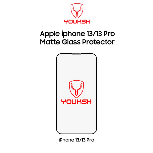 Youksh iPhone 13/13 Pro Matte Tempered Glass Screen Protector