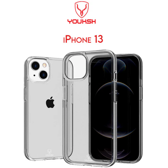 Youksh iPhone 13 Clear Shockproof Case