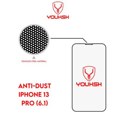 Youksh iPhone 13 Pro Anti Dust Glass Screen Protector