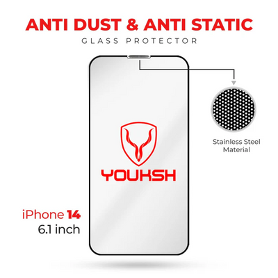 Youksh iPhone 14 Tempered Glass Screen Protector