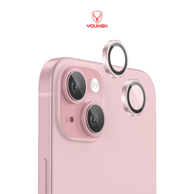 Youksh iPhone 15/15 Plus Camera Ring Glass Protector