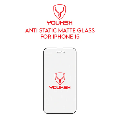 Youksh iPhone 15 Matte Glass Protector