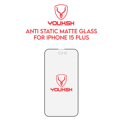 Youksh iPhone 15 Plus Matte Glass Protector