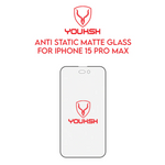 Youksh iPhone 15 Pro Max Anti-Dust Glass Screen Protector
